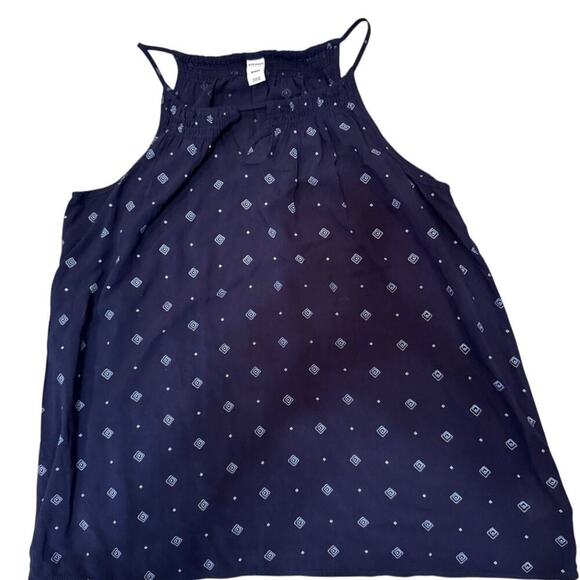 Old Navy Tops - Old Navy Blue White Spaghetti Strap Lightweight Tank Top Shirt Sz M